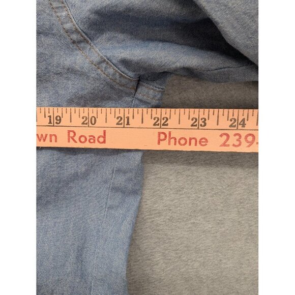 Wrangler Championship Pro Rodeo Shirt Mens Medium Blue Denim Western Snap - Picture 4 of 11